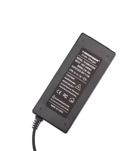 67.2V 2A Lithium Battery Charger for 16S 60V Li-Ion Battery Pack Fast Charging 3Pin-Gx16 Connector Electric Bicycle Charger