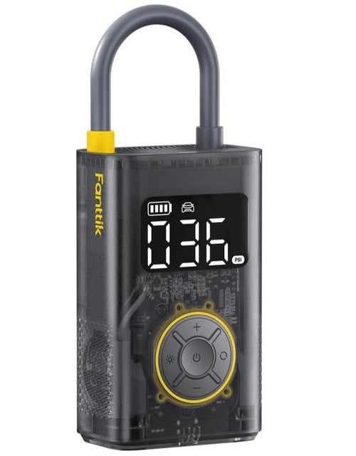 Load image into Gallery viewer, Portable Tire Inflator: Smart ON/OFF Hose Design
