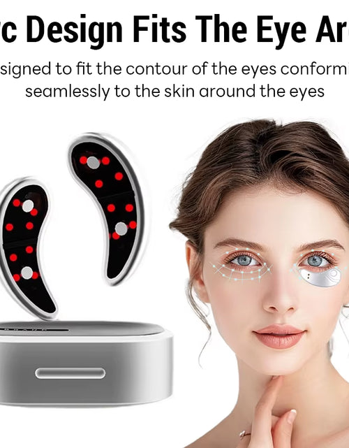Load image into Gallery viewer, Led Red Light Eye Care Therapy EMS Pulse Micro-Current Device Eye Massager to Relieve Fatigue for Treatment under Eye Wrinkle
