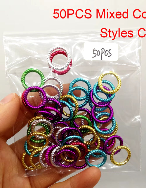 Load image into Gallery viewer, 5Pcs Golden Silver Viking Spiral Charms Hair Tubes Braid Dread Dreadlock Beads Clips Cuffs Rings Jewelry Hair Accessories Woman
