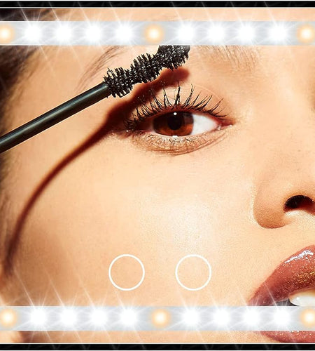 Car Sun Visor Vanity Mirror, Makeup Mirror with 3 Light Modes & 60 Leds, Rechargeable Led Light Car Mirror with Dimmable Touch Screen, Rear View Sun-Shading Travel Cosmetic Mirror for Car Truck SUV