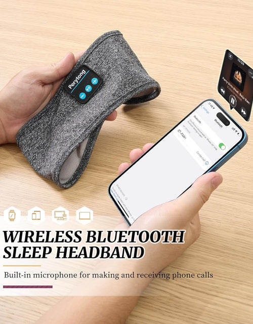 Load image into Gallery viewer, Sleep Headphones Wireless, Bluetooth Sports Headband Headphones with Ultra-Thin HD Stereo Speakers Perfect for Sleeping,Workout,Jogging,Yoga,Insomnia, Air Travel, Meditation
