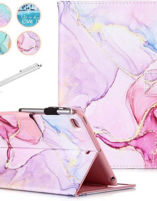 Load image into Gallery viewer, Ipad Mini 5 Case Mini 4 Mini 3 2 Cover,  Smart Wake Sleep Flip Stand Case Soft PU Leather Protective Case with Card Slot Pen Holder for Apple Ipad Mini 1 2 3 4 5 - Pink Marble

