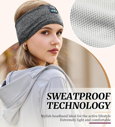 Sleep Headphones Wireless, Bluetooth Sports Headband Headphones with Ultra-Thin HD Stereo Speakers Perfect for Sleeping,Workout,Jogging,Yoga,Insomnia, Air Travel, Meditation