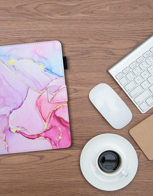 Load image into Gallery viewer, Ipad Mini 5 Case Mini 4 Mini 3 2 Cover,  Smart Wake Sleep Flip Stand Case Soft PU Leather Protective Case with Card Slot Pen Holder for Apple Ipad Mini 1 2 3 4 5 - Pink Marble

