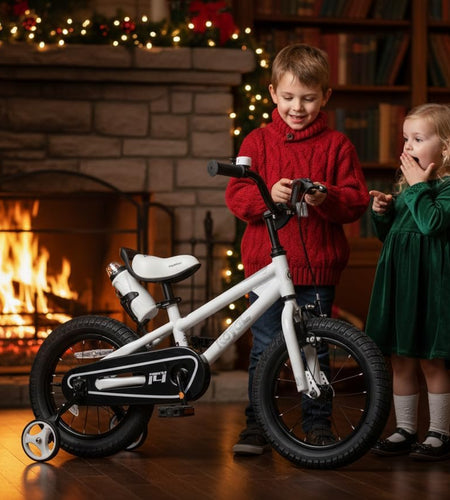 Kids Bike Boys Girls Freestyle Bicycle 12 14 16 Inch with Training Wheels, 16 18 20 with Kickstand Child'S Bike, Blue Red White Pink Green Orange