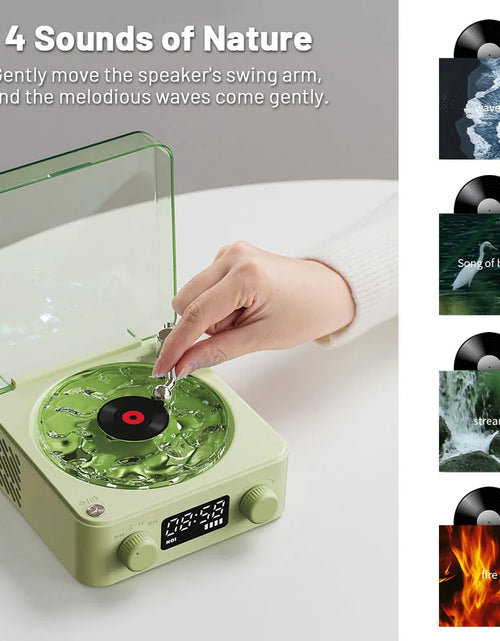 Load image into Gallery viewer, Mini Retro White Noise Bluetooth Speaker Portable Vintage Sleep Aid Bluetooth Speaker Subwoofer with RGB Light Support TF Card
