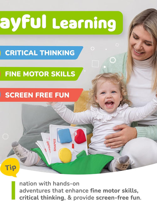 Load image into Gallery viewer, Quiet Book Montessori Toys for 1 2 3 Year Old, Busy Book for Toddlers 1-3 Travel Toy with Preschool Learning Activities, Educational Toy with 9 Sensory Toddler Activities for Boys &amp; Girls
