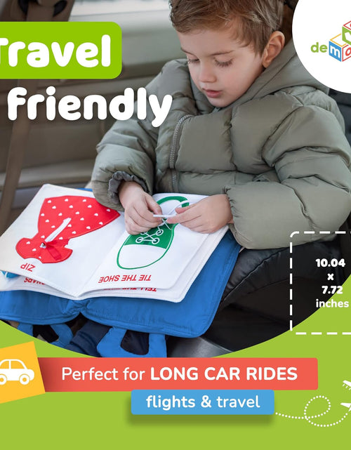 Load image into Gallery viewer, Quiet Book Montessori Toys for 1 2 3 Year Old, Busy Book for Toddlers 1-3 Travel Toy with Preschool Learning Activities, Educational Toy with 9 Sensory Toddler Activities for Boys &amp; Girls
