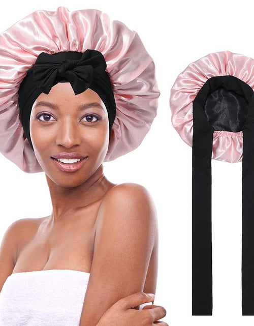 Load image into Gallery viewer, Silk-Like Satin Double-Layer Hair Cap
